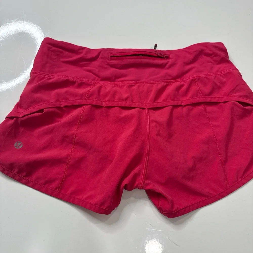 Lululemon Athletica Fuschia Active Mini Shorts Sz 4 A010126 - Picture 4 of 6